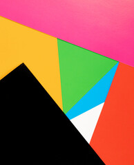 Colored paper for applications. Multi-colored background made of colored paper. Paper crafts concept.