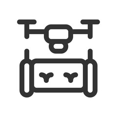 Drone agriculture line pixel perfect icon