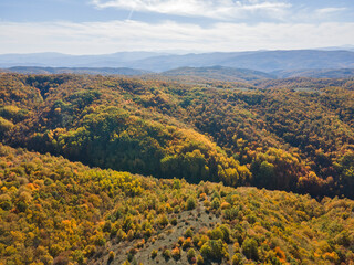 Autumn view of Cherna Gora mountain, Bulgaria
