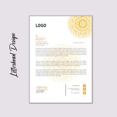 Attractive Mandala Letterhead Design Template