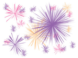 vector fireworks.  illustration design with a white background