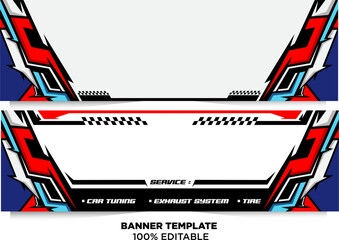 Automotive banner and decals design