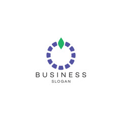 Round leaf pixels logo design business solution Abstract vector brand flat Icon design vector modern minimal style illustration emblem sign symbol logotype typography