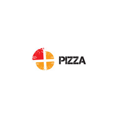 Pizza food restaurant kitchen taste logo design business solution Abstract vector brand flat Icon design vector modern minimal style illustration emblem sign symbol logotype typography