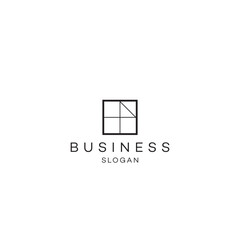 Windows four box conceptual lines Professional logo design business solution Abstract vector brand flat Icon design vector modern minimal style illustration emblem sign symbol logotype typography