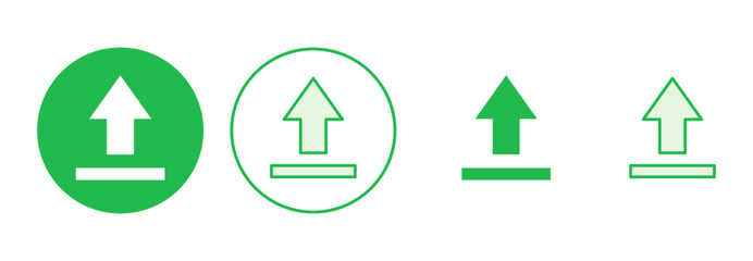 Upload icon set. load data symbol