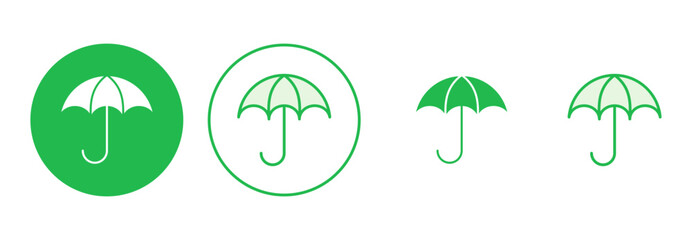 Umbrella icon set. umbrella sign icon