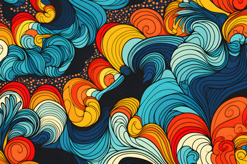 Fototapeta na wymiar colorful pattern wallpaper