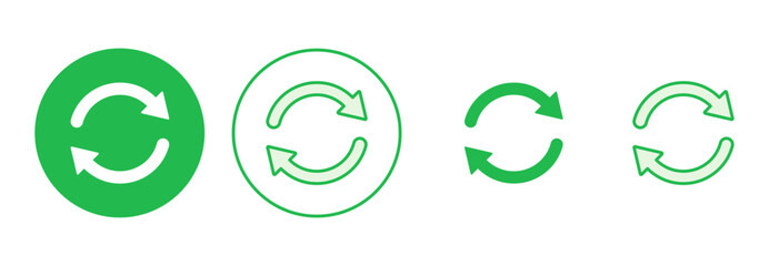 Refresh icon set. Reload icon vector. Update icon.