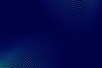 Modern futuristic technology background, dark blue, dynamic glowing shiny wavy lines. Vector illustration