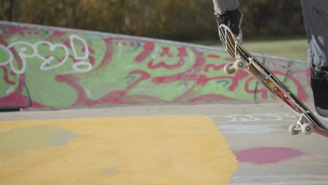 Skateboard spinning in the air at 300 frames per second