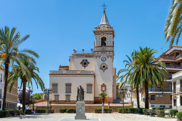 Main Parish of San Pedro in Huelva, Spain - obrazy, fototapety, plakaty