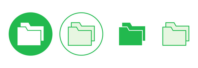 Folder icon set. folder vector icons