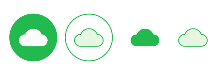 Cloud icon set. cloud vector icon