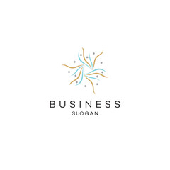 Community links celebration ways sun event logo design business solution Abstract vector brand flat Icon design vector modern minimal style illustration emblem sign symbol logotype typography