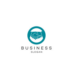 Handshake corporate businessman logo design business solution Abstract vector brand flat Icon design vector modern minimal style illustration emblem sign symbol logotype typography