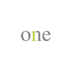 One letter digit 1 logo design business solution Abstract vector brand flat Icon design vector modern minimal style illustration emblem sign symbol logotype typography