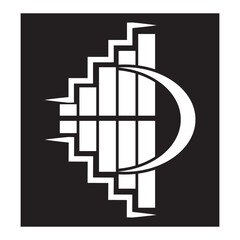 Financial business logo or financial graphic logo.Logo for financial business results data.With icon design vector template illustration.