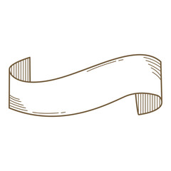 Hand drawn ribbon element. Vector illustration. Suitable for wedding invitation, aesthetic decoration, social media post, banner, promotion, advertising, etc.