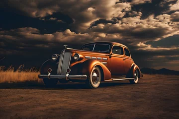 Zelfklevend Fotobehang old car, vintage car, old, vintage, driving around, oldtimer, vintage oldtimer car © MrJeans