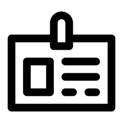 Obraz premium ID card icon with outline style.