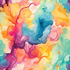 Colorful abstract watercolor background with generative ai