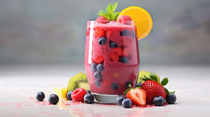 Healthy Smoothie with Vibrant Colors