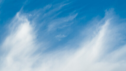 Naklejka na ściany i meble blue sky and clouds, blue white background