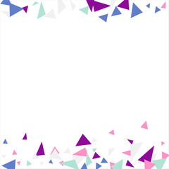 Colored triangles abstract geometric pattern with. Can be used as poster, banner, border, background, wallpaper, card, print, web. Vector illustration