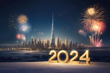 Happy New Year 2024, Christmas celebration
