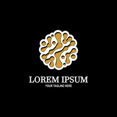 Brain Logo design vector template. Thinking about idea concept. Brainstorm power thinking brain Logotype. Brain Logo Icon.