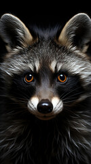 Inquisitive Eyes: A Raccoon's Close-Up Portrait