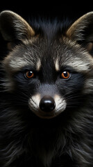 Inquisitive Eyes: A Raccoon's Close-Up Portrait
