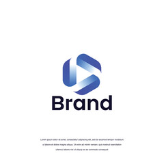 play button logo design vector