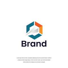 growth logo design. Abstract arrow shapes logo