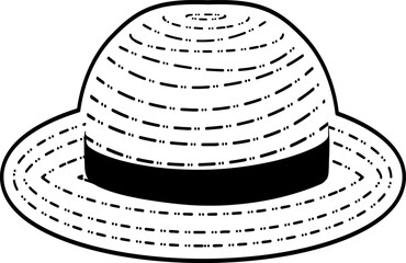 麦わら帽子のシルエット