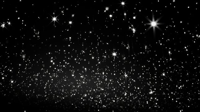 Bokeh White Snow Black Falling Snowflakes Night, Abstract Background, Effect Background HD For Designer
