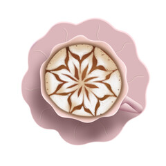 Illustration of a coffee drink 