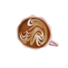 Illustration of a coffee drink 