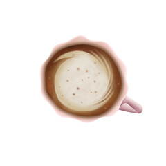 Illustration of a coffee drink 