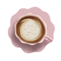 Illustration of a coffee drink 