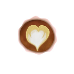 Illustration of a coffee drink 