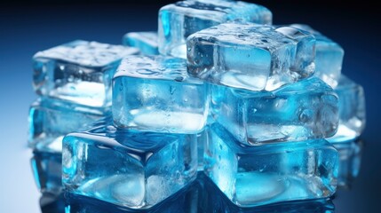 Obraz premium Ice Cubes Podium, Abstract Background, Effect Background HD For Designer