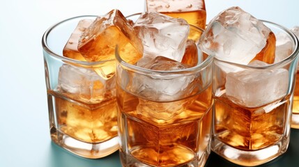 Soda Can Mockup With Ice Cubes, Abstract Background, Effect Background HD For Designer