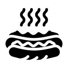 hot dog glyph icon