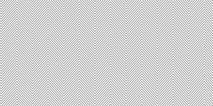 Seamless pattern with lines and background of a wave strips fabric line. geometric grid metal gray and black zig zag line cloth fabric texture pattern.