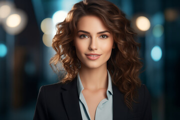 Fototapeta premium portrait of a busineswoman in the city