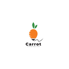 carrot logo location pen love design modern concept.