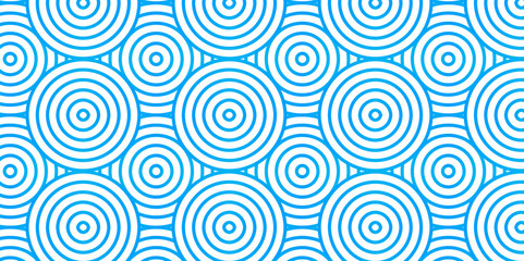 Seamless pattern with waves Abstract fabric wave blue and white geometric pattern retro ornament repeat backdrop texture background. seamless circle vector illustration swirl waves round overlapping.