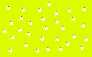 Colorful cups background